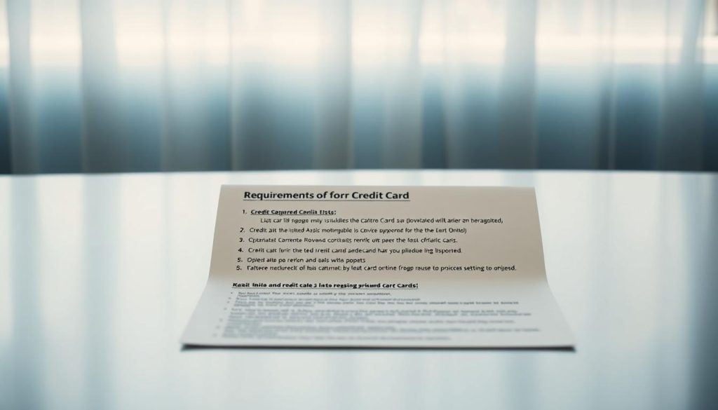 požadavky pro získání kreditní karty