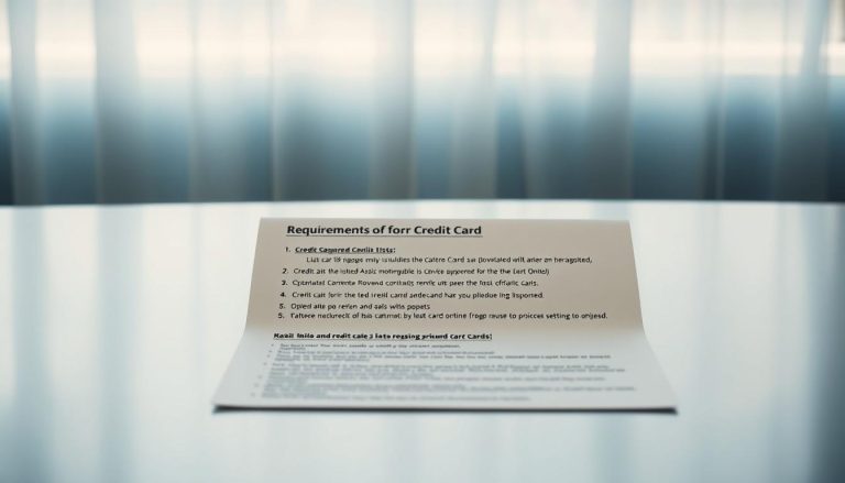 požadavky pro získání kreditní karty